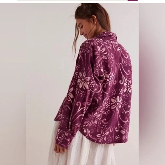 Free People We The Free Calico Flannel Shirt Size XS NWT - Picture 4 of 11